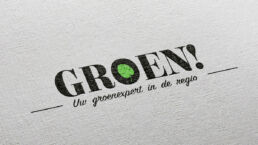 Logo groen! Beverwijk op canvas